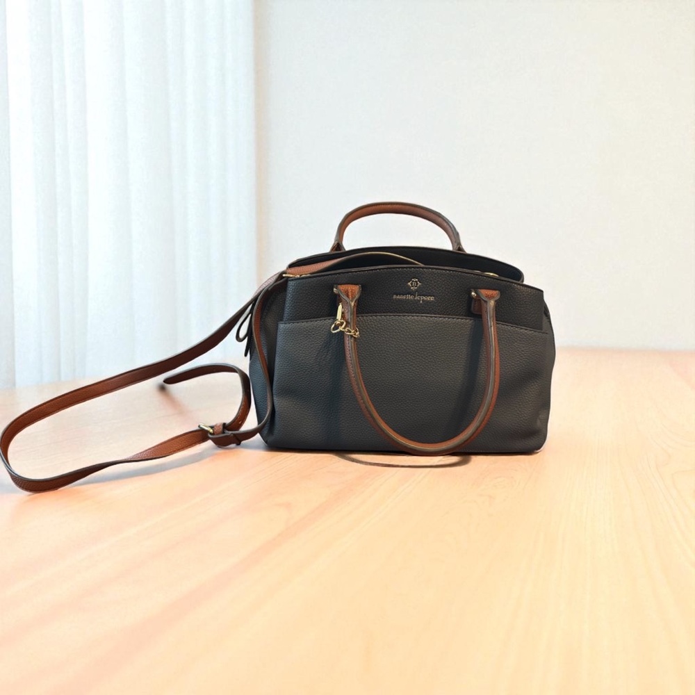 Nanette Lepore Black and Brown Leather Bag